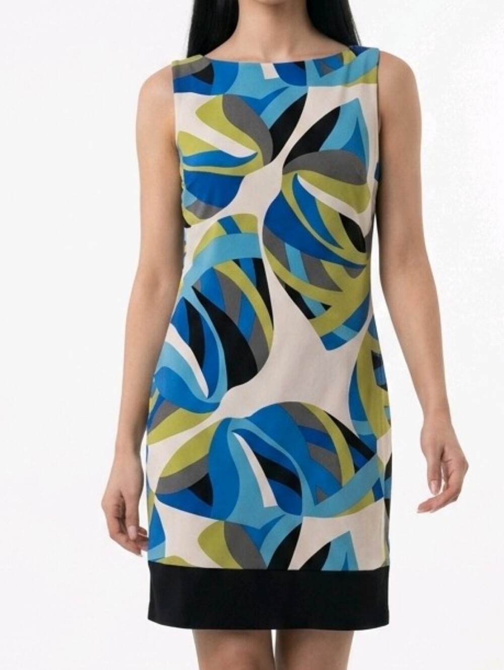 Alyx Sleeveless Abstract Print Sheath Style Midi Dress Size 10
